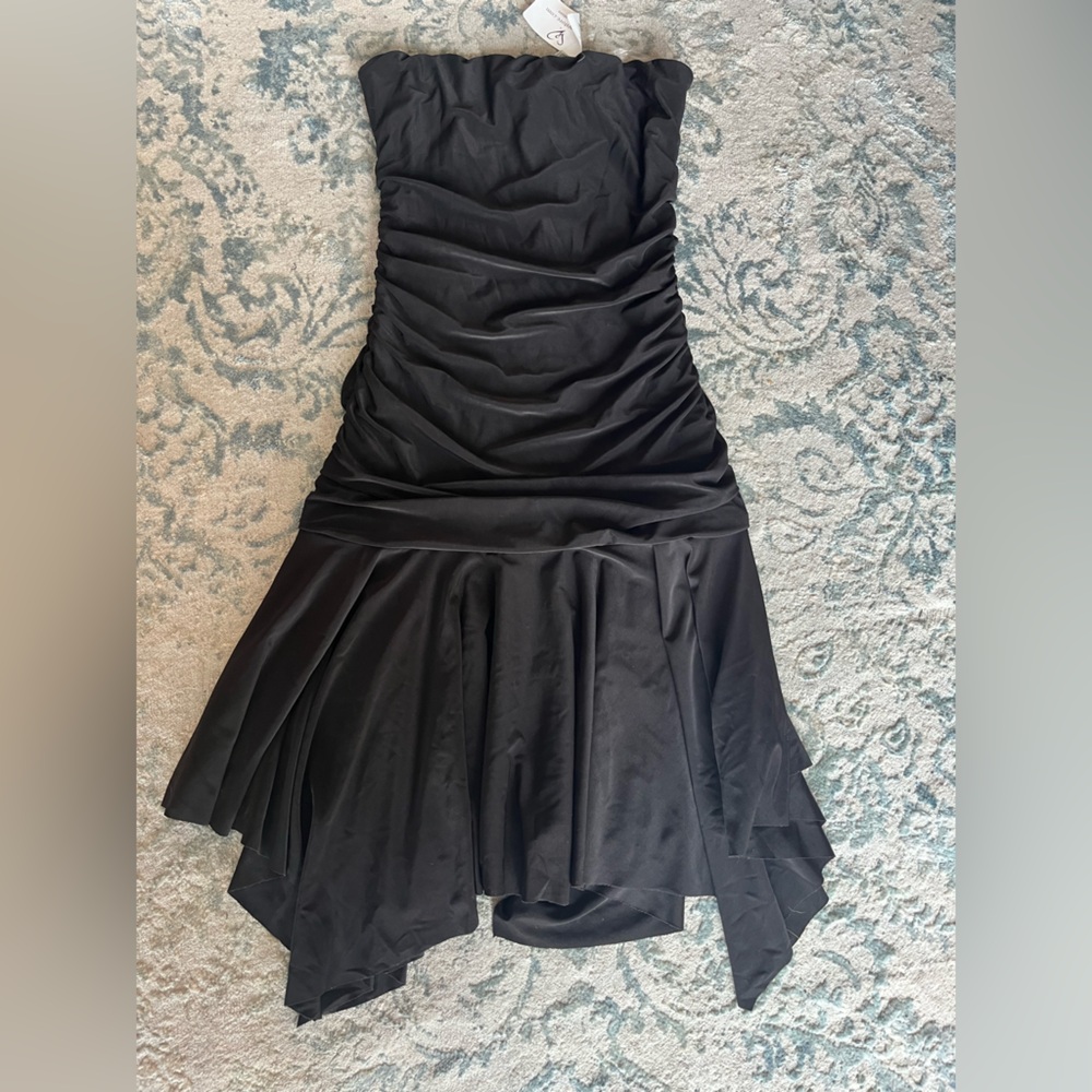 Windsor black ruched dress